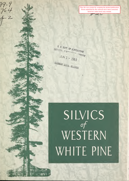 Silvics of Western White Pine