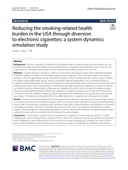 Reducing the Smoking-Related Health Burden In