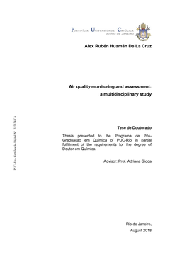 Alex Rubén Huamán De La Cruz Air Quality Monitoring And