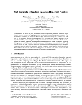 Web Template Extraction Based on Hyperlink Analysis