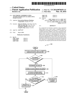 (12) Patent Application Publication (10) Pub. No.: US 2016/0070439 A1 Bostick Et Al