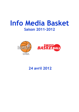 Info Media Basket Saison 2011-2012