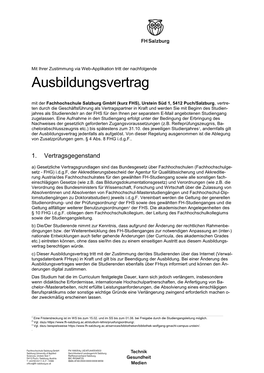 Ausbildungsvertrag