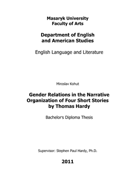 Department of English and American Studies English Language And