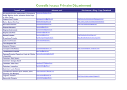 Conseils Locaux Primaire Département