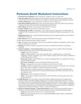 Pertussis Death Worksheet Instructions 1