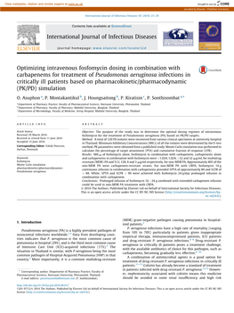 Optimizing Intravenous Fosfomycin Dosing in Combination With