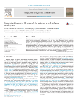 A Framework for Maturing in Agile Software Development