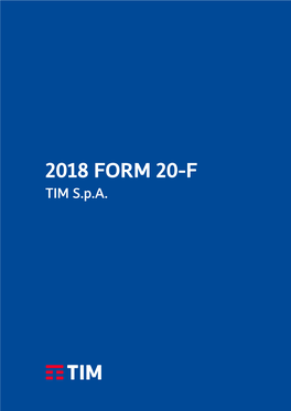 2018 FORM 20-F TIM S.P.A