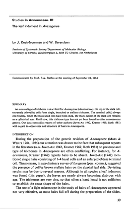 Anaxagorea by J. During Preparation Generic Anaxagorea Subsequent