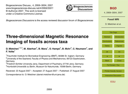 Fossil MRI D