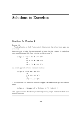 Solutions to Exercises
