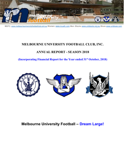 Melbourne University Football Club, Inc
