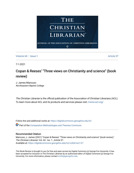 Three Views on Christianity and Science