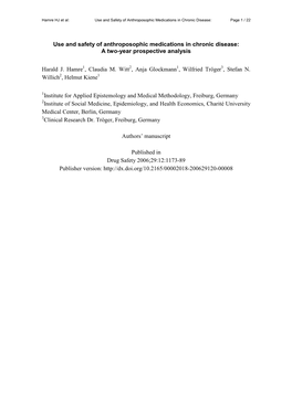 Safety of Anthroposophic Medicines in Acute Respiratory & Ear