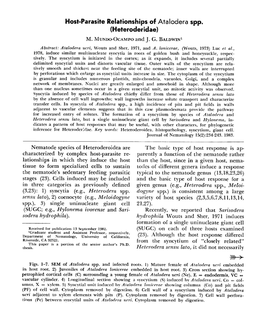 Host-Parasite Relationships of Atalodera Spp. (Heteroderidae) M