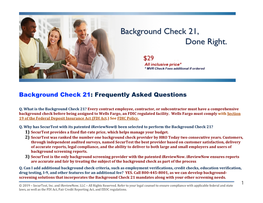 Background Check 21: Frequently Asked Questions