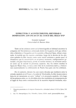 Estructura Y Acontecimiento, Identidad Y Dominacion