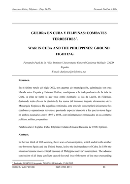 Guerra En Cuba Y Filipinas… (Págs 34-57) Fernando Puell De La Villa