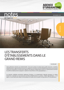 Note N°27 : Les Transferts D'établissements Dans Le Grand Reims