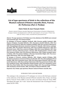 20. Piciformes (Part 2: Picidae)