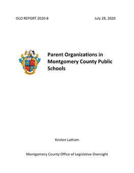 Parent Organizations in Montgomery County Public Schools