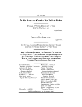 Amicus Brief of the State of California