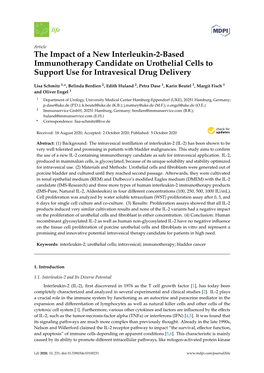 The Impact of a New Interleukin-2-Based Immunotherapy Candidate on Urothelial Cells to Support Use for Intravesical Drug Delivery