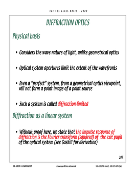 Diffraction Optics