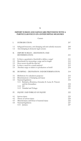 6. Import Surges and Safeguard Provisions With