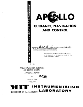 APOLLO NAVIGATION, GUIDANCE, and CONTROL SYSTEMS a PROGRESS REPORT » BQ David G