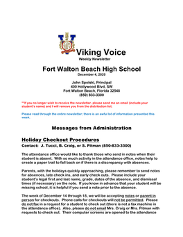 Viking Voice Weekly Newsletter