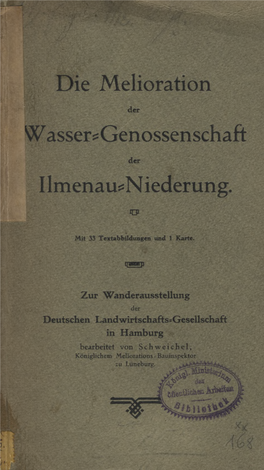 Die Melioration Wasser^Genossenschaft I Imenau