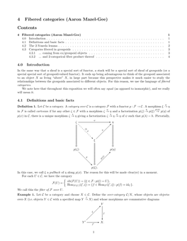 4 Fibered Categories (Aaron Mazel-Gee) Contents
