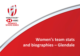 Women's Team Stats and Biographies – Glendale