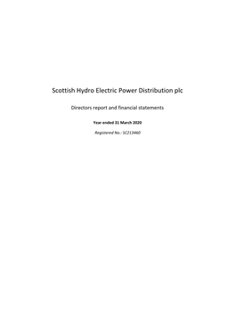 Scottish Hydro Electric Power Distribution Plc