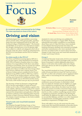 Driving and Vision