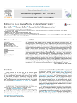 Molecular Phylogenetics and Evolution 96 (2016) 200–206