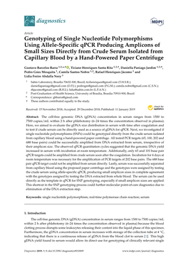 Genotyping of Single Nucleotide Polymorphisms Using Allele