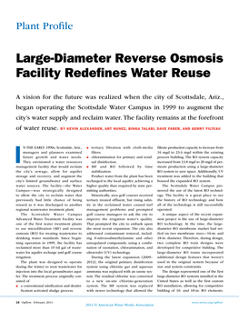 Large-Diameter Reverse Osmosis Facility Redefines Water Reuse