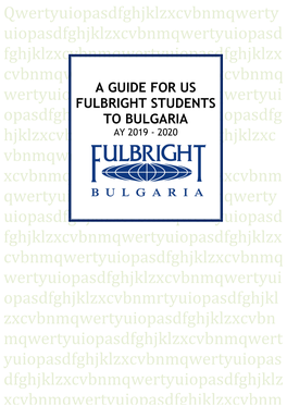 A Guide for Us Fulbright Students to Bulgaria