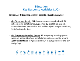 Education Key Response Activities (1/2)