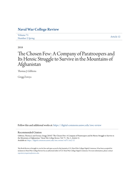 The Chosen Few: a Company of Paratroopers and Its Heroic Struggle