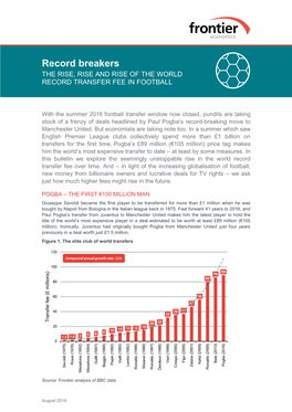 Record Breakers the RISE, RISE and RISE of the WORLD RECORD TRANSFER FEE in FOOTBALL