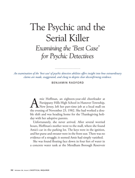 The Psychic and the Serial Killer Examining the ‘Best Case’ for Psychic Detectives