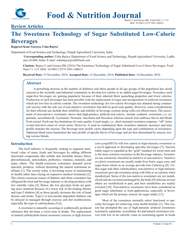 Food & Nutrition Journal