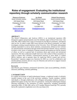 INTRODUCTION in a Global Environment of Rapid Technological Change, a Traditional Model of Scholarly Research Remains at the Core of the University Enterprise