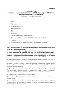 Annexe 3 CCATM 2018-2024 Candidature Au Poste De