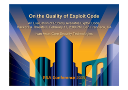 On the Quality of Exploit Code