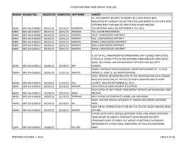 Fy2014 National Park Service Foia Log Prepared October